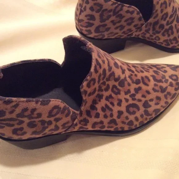 Artisan by Zigi NWT Suede Leather Leopard Ankle-boots Size 6M - Picture 5 of 8